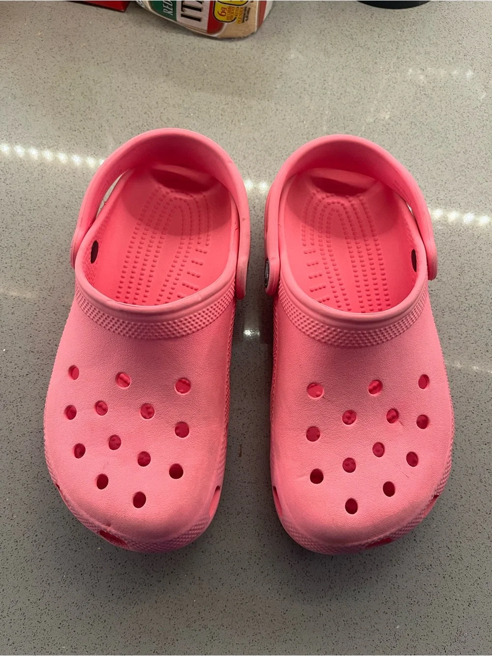 Hot pink crocs size j3